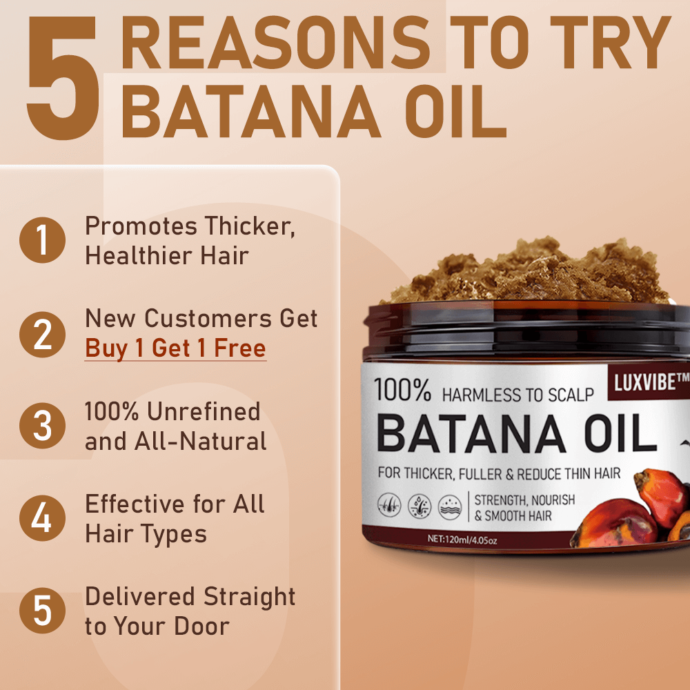 Hair Growth Pure Batana Oil+ Free Derma Roller
