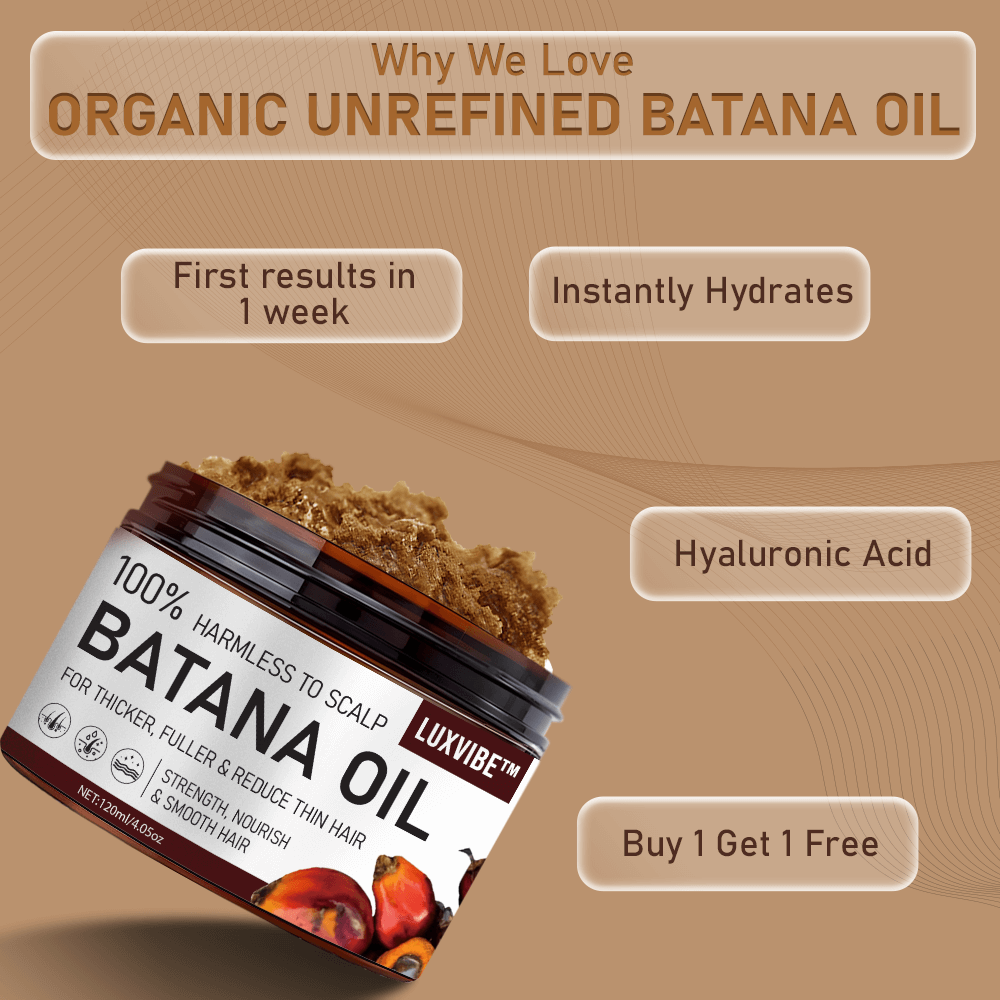 Hair Growth Pure Batana Oil+ Free Derma Roller